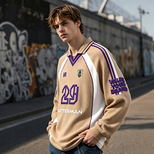 Jersey Deportivo Retro Americano al Por Mayor, Personalizado con Logotipo, Sublimado, Transpirable, Ecológico y que Absorbe la Humedad - Product Image 3