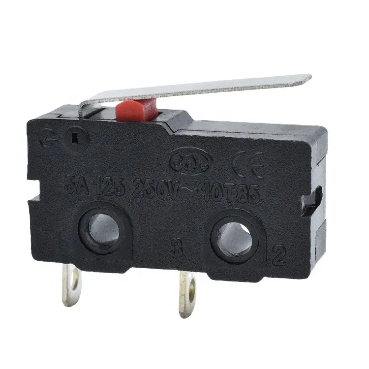5A 250V Kw4a (S) 10t85 Micro Switch 2 Pin DIP Đen Công Tắc Tạm Thời SH11-2 Công Tắc Phát Hiện Với Nút Ấn Màu Đỏ