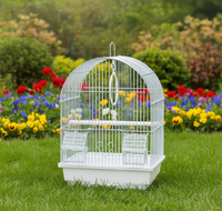 Cage à oiseaux horizontale coulissante en fer avec plateau amovible pour usage domestique, volière en métal pour perroquets