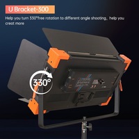 Panneau lumineux de studio LED-RGB200 200W, 3300 LED, Ra97 TLCI98, CCT 2700-9900K, HSI, DMX/APP, V-Mount/sans ventilateur, alliage d'aluminium, 10000 Lux