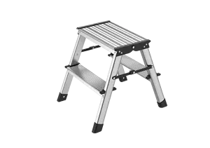 Escalera portátil de aluminio EN14183, escalera de aluminio plegable, taburete de 2 escalones para el hogar