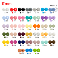 Perles en silicone de qualité alimentaire sans BPA de 12 mm pour la fabrication de stylos et accessoires, prix d'usine