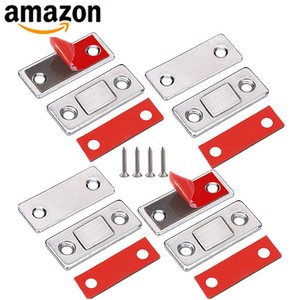No Drill Invisible Magnetic <b>Cabinet</b> Door Catch Cold Rolled Steel Minimalist Design For Wardrobe <b>Cabinet</b> Sliding Door - Product Image 1
