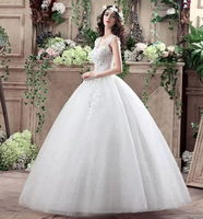 NDC10047 Nouvelle Robe de Mariée Simple à Col en V Sans Manches Grande Taille Style Rétro Été