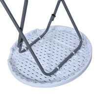 Tables de bar pliantes en plastique pour événements hôteliers, extérieur, cocktail, portables, diamètre 60 cm, blanches, modernes, tube en fer thermolaqué