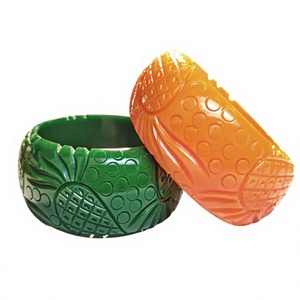 Nuevas Pulseras de Resina Tallada a Mano Coloridas 2026, Diseño Lindo con Patrón de Plantas, de Alta Calidad, Modernas, Casuales, Unisex, para Mujer - Product Image 2