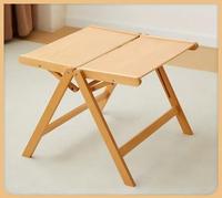 DISHI Klassischer Adirondack Klapptisch Massivholz Outdoor-Gartenmöbel für Camping und Picknick Tragbarer Quadratischer Tisch