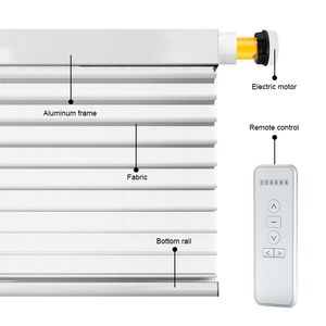 واي فاي ذكي كهربائي Shangri-La أعمى التلقائي الثلاثي الأسطوانة ستارة شفافة البطارية بمحركات الظل الستائر ظلال مصاريع - Product Image 3
