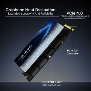 أجهزة لابتوب Rongshu M.<span class=keywords><strong>2</strong></span> بcicigen4 للألعاب الداخلية SSD لوس لوس دي SLC 3D NAND tc لأجهزة PS5 & PCs - Product Image 3