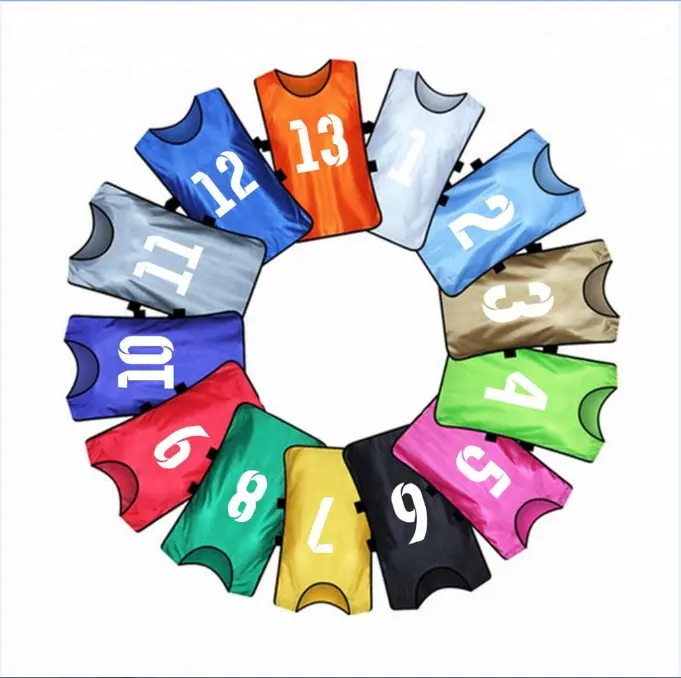 Wholesale custom logo sports wear Parent-child vest number training bibs for kids and adults