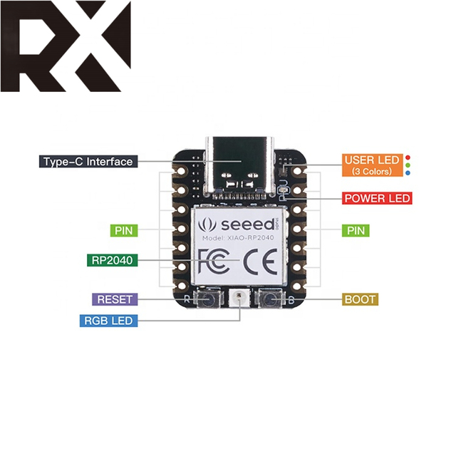 TZ Factory Price Raspberry Pi RP2040 Chip Seeed Seeeduino XIAO Development Board For Arduino