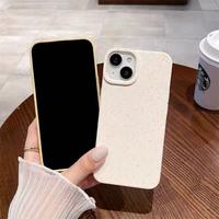 Étui écologique dégradable de couleur unie pour iPhone 11 12 13 14 15 Pro Max X XR XS 6 6S 7 8 Plus, coque souple