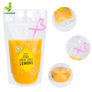 Bolsas de Plástico para Líquidos con Pitillos, Bolsa Doypack para Jugo Kool Aid, Bolsa Ecológica para Bebidas con Cierre para Niños - Product Image 2