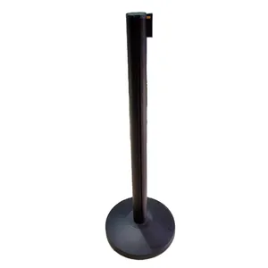 Stanchion For Airport Plastic Wall Mount Barrier Fixed Wall Mount Retractable Belt Barrier Road Crowd Control Barrier