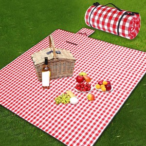 Esterilla de playa de lana gruesa con transportador, manta impermeable para picnic/camping, manta de picnic reciclada - Product Image 2