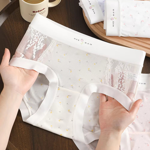 Mutandine da Donna Senza Cuciture in Seta Ghiaccio 2025, Vita Media, Sexy in <span class=keywords><strong>Pizzo</strong></span>, Invisibili, Slip da Donna in <span class=keywords><strong>Pizzo</strong></span> per Uso Quotidiano - Product Image 5