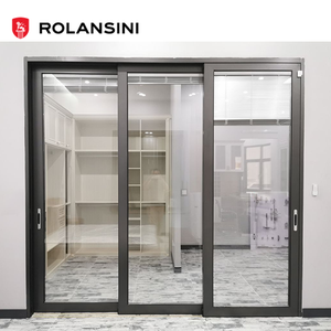 Rolansini resistente alle intemperie pannelli 2/3/4 porta <span class=keywords><strong>scorrevole</strong></span> in alluminio Non taglio termico vetro temperato <span class=keywords><strong>porte</strong></span> scorrevoli per cortili - Product Image 2