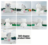 Modèle de chien gonflable géant de 23 pieds, blanc, en peluche, pour publicité commerciale, personnage gonflable, décoration animale gonflable
