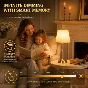 Lampe de table portable, réglable, moderne, luxueuse, en tissu, rechargeable, sans fil, LED, avec commande tactile, pour restaurant, bureau, maison - Product Image 4