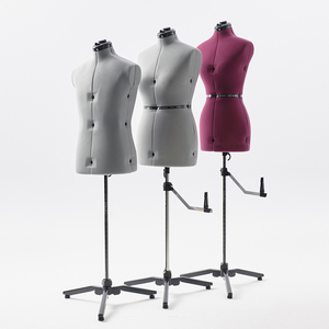 <span class=keywords><strong>Mannequin</strong></span> de présentation demi-corps <span class=keywords><strong>femme</strong></span>, recouvert de tissu couleur personnalisée, taille ajustable, pour boutique de vêtements - Product Image 2