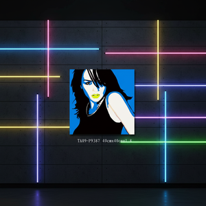 <span class=keywords><strong>Arte</strong></span> de Pared en Lienzo con Retrato Abstracto Estilo Pop Art de Lujo, Impresiones Vibrantes en Bloques de Color Digital para Decoración Moderna del Hogar - Product Image 5