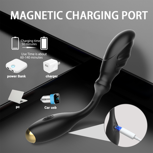 S-Hande Massaggiatore Prostatico Pieghevole, <span class=keywords><strong>Stimolatore</strong></span> Anale per Adulti, Massaggiatore Prostatico Elettrico Vibrante Wireless per Uomo - Product Image 3