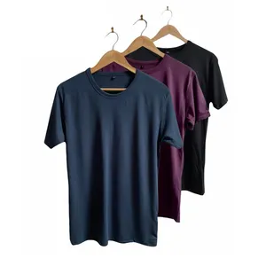 Custom High Quality Quick Dry Regular Fit Tee Shirt Unisex Blank Plain Bamboo Spandex T-shirt Luxury Boxy Bamboo T Shirt For Men
