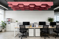 Paneles Acústicos de Techo Ecológicos de PET, Resistentes al Fuego B1, Absorbentes de Sonido, Colgantes, para Diseño de Oficinas