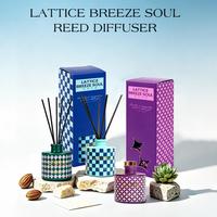 Diffuseur de parfum d'ambiance de luxe 120 ml en gros, désodorisant et purificateur d'air pour salle de bain, ensemble diffuseur à bâtonnets