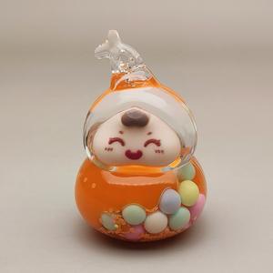 Llavero Huluwa de acrílico viral con arena movediza de aceite, serie de cuentas de caramelo color leche, estilo de dibujos animados lindo, modelo 102 para llave de coche - Product Image 5