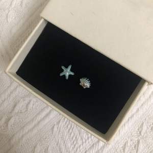 S925 Pure Silver Blue Starfish Shell Earrings Women's <b>Summer</b> Fresh Sweet Asymmetrical Ocean Vacation Fashion Dangle Earrings - Product Image 1