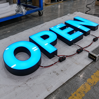 Lettres géantes LED personnalisées, enseignes autoportantes, lettres en relief pour l'extérieur, lettres colorées, lettres lumineuses pour bar