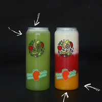 Emballage personnalisé vide grande bouche 250ml 330ml 400ml 500ml PET gâteau crème glacée pot en plastique Pop Can
