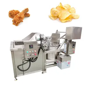 Friteuse industrielle automatique à décharge pour chips de patates douces de plantain Friteuse à lot de cacahuètes Crevettes Samosa Tempura