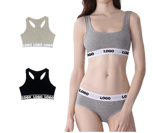 गंध थोक कस्टम प्लस आकार आरामदायक महिला खेल अंडरवियर नरम फिटनेस खेल ब्रा और पैंटी - Product Image 2