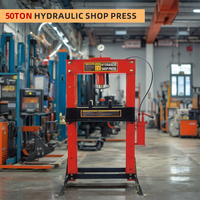 Presse hydraulique d'atelier de 50 tonnes avec jauge, en acier, certifiée CE, pour la réparation de voitures, camions, ateliers, garages