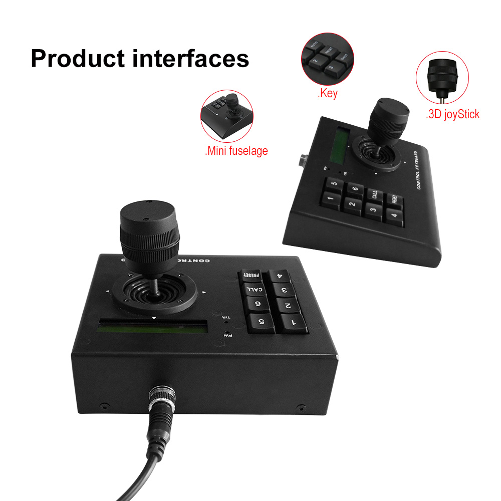 Controlador de Teclado PTZ Mini Joystick RS485 para Câmera de