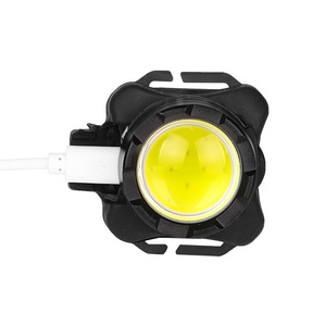 ไฟหน้าแบบ LED ขนาดเล็ก แบตเตอรี่แบบชาร์จไฟได้ สีดำและสีเงิน แสงสีแดง ไฟส่องสว่างสำหรับงานกลางแจ้ง ไฟหน้าขนาดเล็กความเข้มสูง - Product Image 1