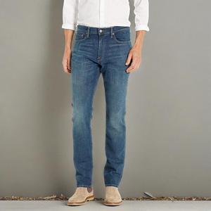 แผ่นหนังยืดได้สำหรับผู้ชายสีฟ้ากลางความสบายของ5% ผ้าฝ้ายอีลาสเทนรัดรูปติดกระดุมตามสั่ง - Product Image 1