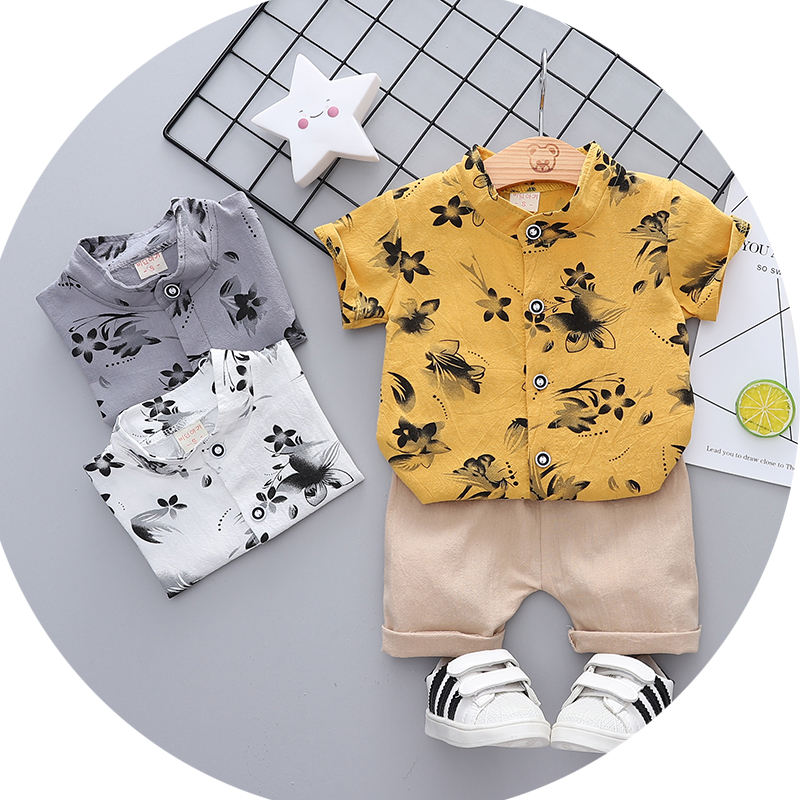 Children's Clothing Wholesale Clothes Cotton and Linen Shirt Suits