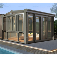 Chine Vente en gros Serre double en verre Solarium Aluminium Salle de soleil Cour de jardin Balcon Salle de soleil Salle de verre Toit en verre