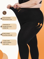Collants thermiques opaques pour femmes DORALLURE, taille plus, doublés de polaire, longueur genou, chauds pour l'hiver