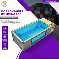 Piscine extérieure préfabriquée SHIYI S-01-1 de 20 pieds, design moderne, en acier, pour usage hôtelier
