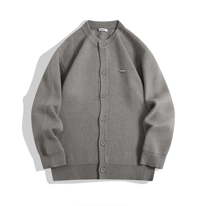 Một đơn giản và linh hoạt rắn màu dệt kim cardigan cho nam giới của mùa xuân, mùa thu và mùa đông 2025 xu hướng mới - Product Image 1