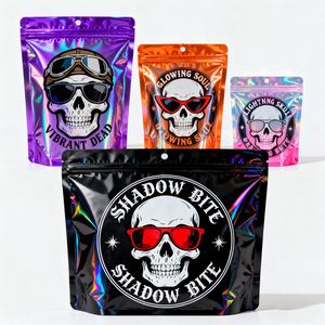 Grande pochette debout à fermeture éclair 3.5g sacs en mylar pour le stockage des aliments avec fermeture éclair et sac de sortie anti-odeur et emballage à l'épreuve des enfants - Product Image 1