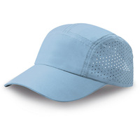 Gorra de Béisbol de 5 Paneles para Hombre, de Secado Rápido, Ligera, Azul, con Recorte Láser, Transpirable, Ajustable Lateralmente, para Deportes y Protección Solar