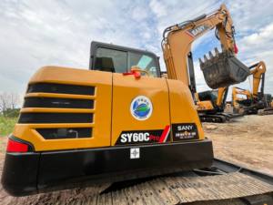 Mini-pelle SANY d'occasion de haute qualité 6 tonnes 60C SY60pro-9 SY75 SY55 à bas prix avec pompe à engrenages portant des composants de base PLC - Product Image 3