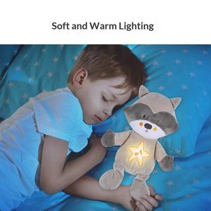 Peluche mignonne super douce en forme de raton laveur, <span class=keywords><strong>doudou</strong></span> <span class=keywords><strong>pour</strong></span> bébé avec rembourrage en coton, jouet musical apaisant <span class=keywords><strong>pour</strong></span> 0-24 mois - Product Image 2