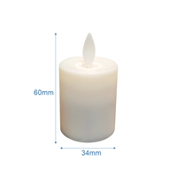 Lampe à bougie magnétique moderne à LED Megapower N12A-L, lumière blanche chaude douce 2700K, CRI 90, ABS, 130 Lm/W, efficacité énergétique, dimmable, 50000