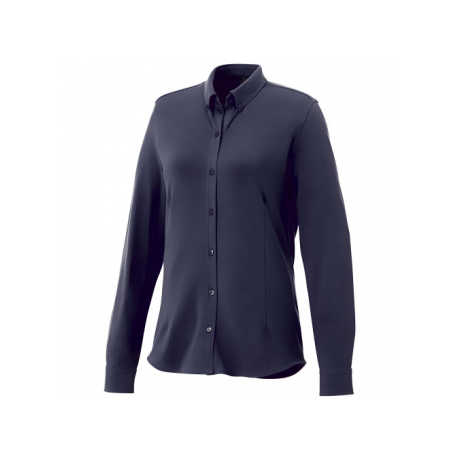 Bigelow Loose-Fitting Long-Sleeve Blouse Embroidered Floral Pattern Silk Knitted Fabric Custom for Summer Autumn Available XL